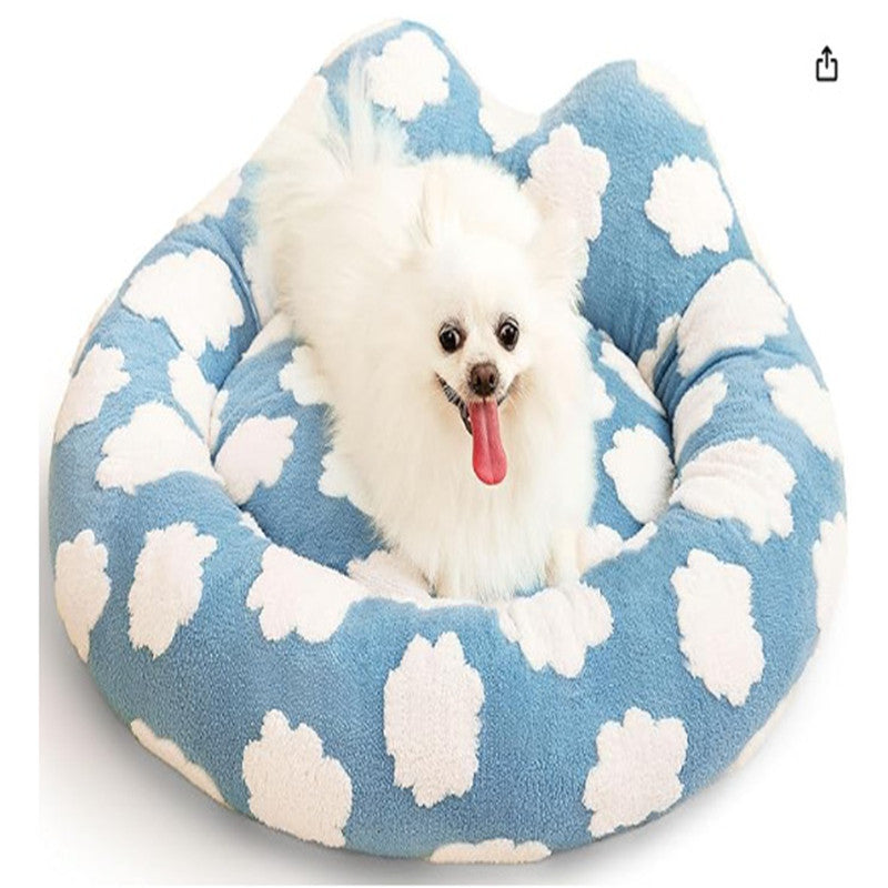 Dog bed or cat bed pet, high quality and will last long. Keeps pets comfortable and warm!