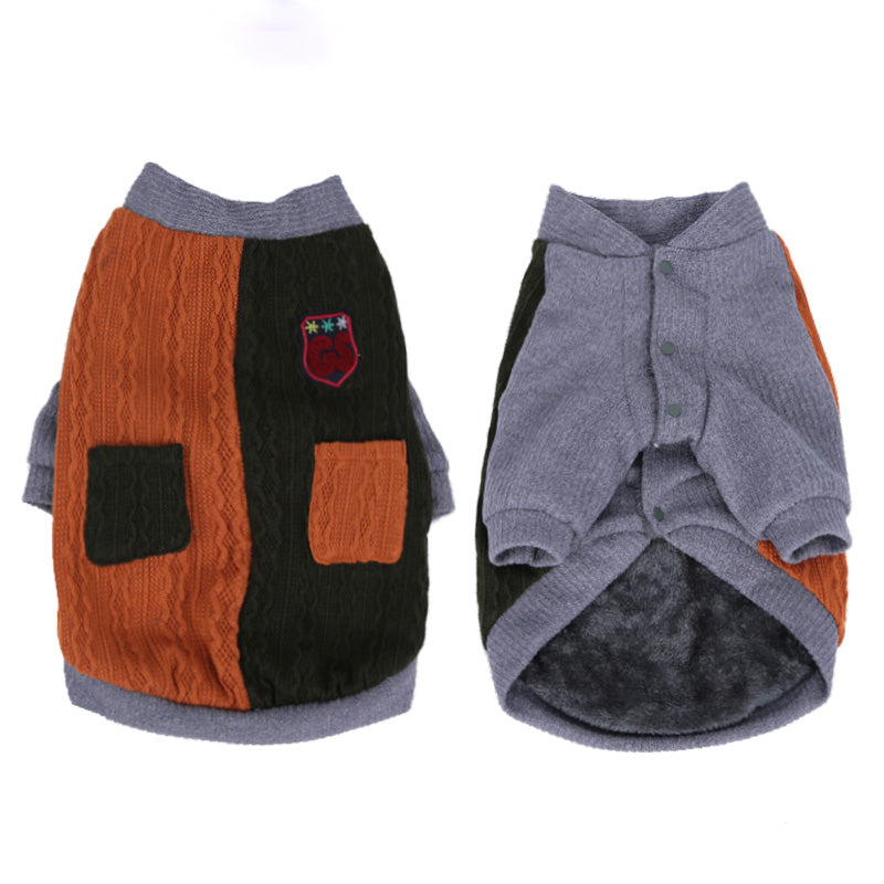 Dog Clothes Warm Sweater Two Feet  Jackets Soft Clothing for Small or Big Dogs