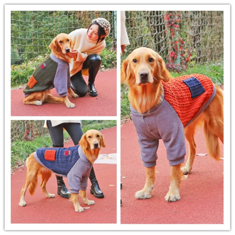 Dog Clothes Warm Sweater Two Feet  Jackets Soft Clothing for Small or Big Dogs